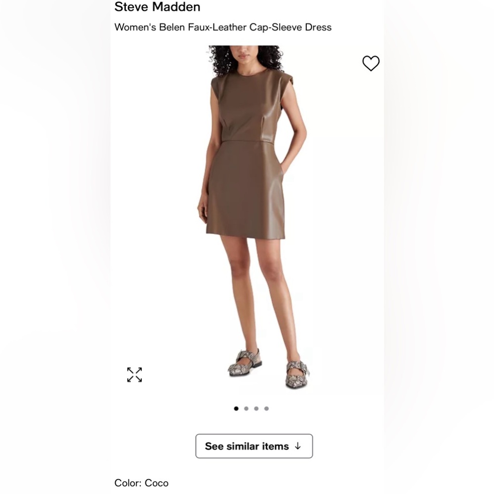 STEVE MADDEN NWT FAUX LEATHER BELEN DRESS SZ SMALL